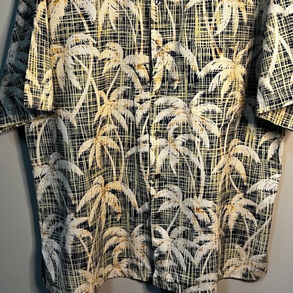 Tori Richard Floral Hawaiian Shirt Palm Trees Cotton Lawn Size XL - Picture 3 of 5